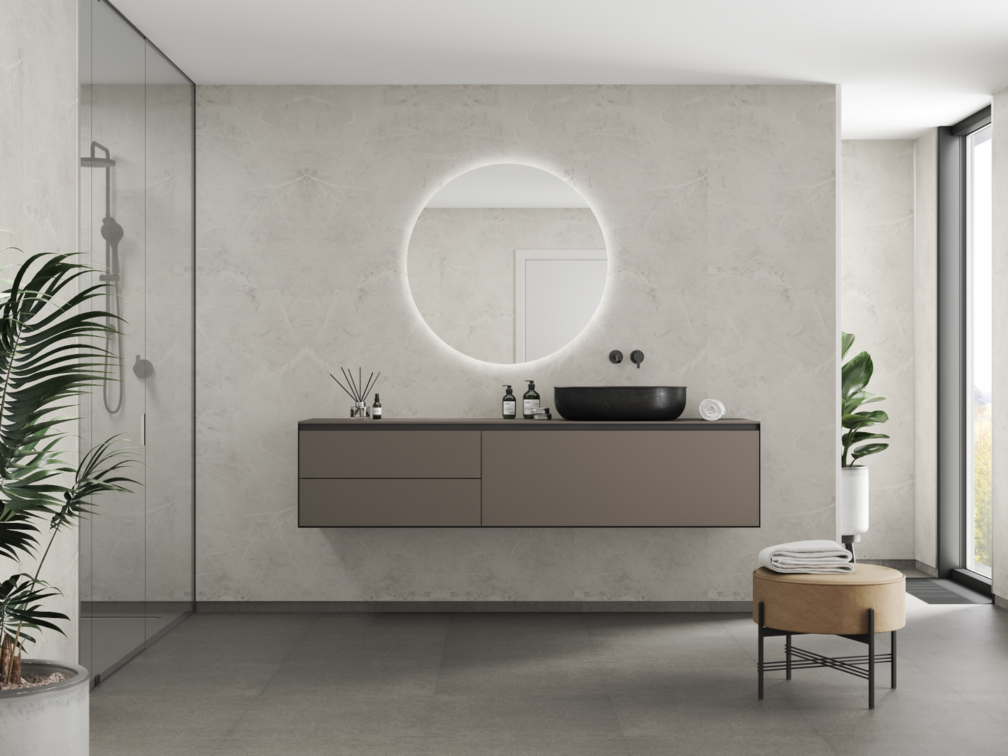 Sisustuslevy Fibo 2273-M00 S White Marble
