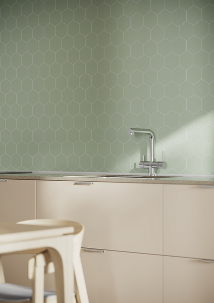 Sisustuslevy Fibo 5206-M71EM Olive Green Hexagon Marcato