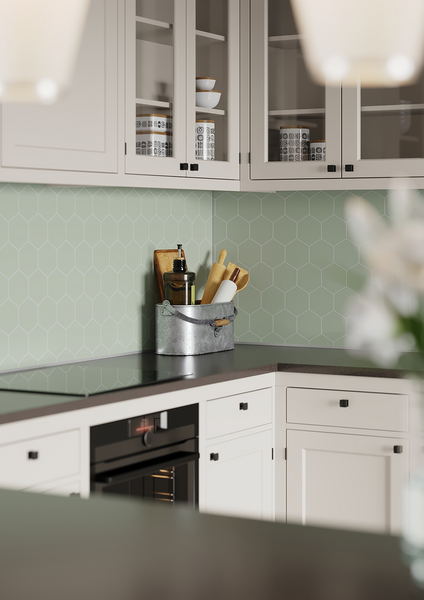 Välitilalevy Fibo 5206-KM71 EM Olive Green Hexagon Kb