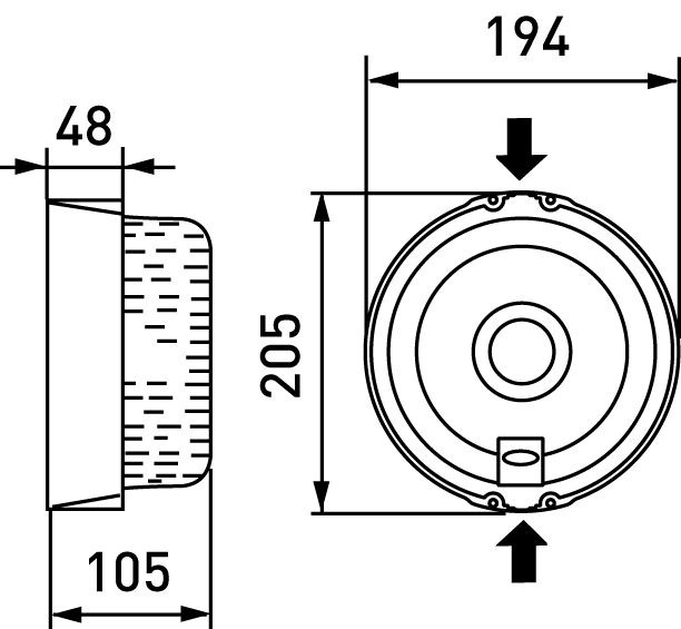 Saunavalaisin Ensto AVH11 ilman ritilää