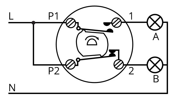 Ajastin Ensto Intro 30m/2x16A vaihtokytkin IP44 pinta valkoinen