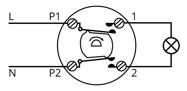 Ajastin Ensto Intro 60m/16A IP21 uppo valkoinen