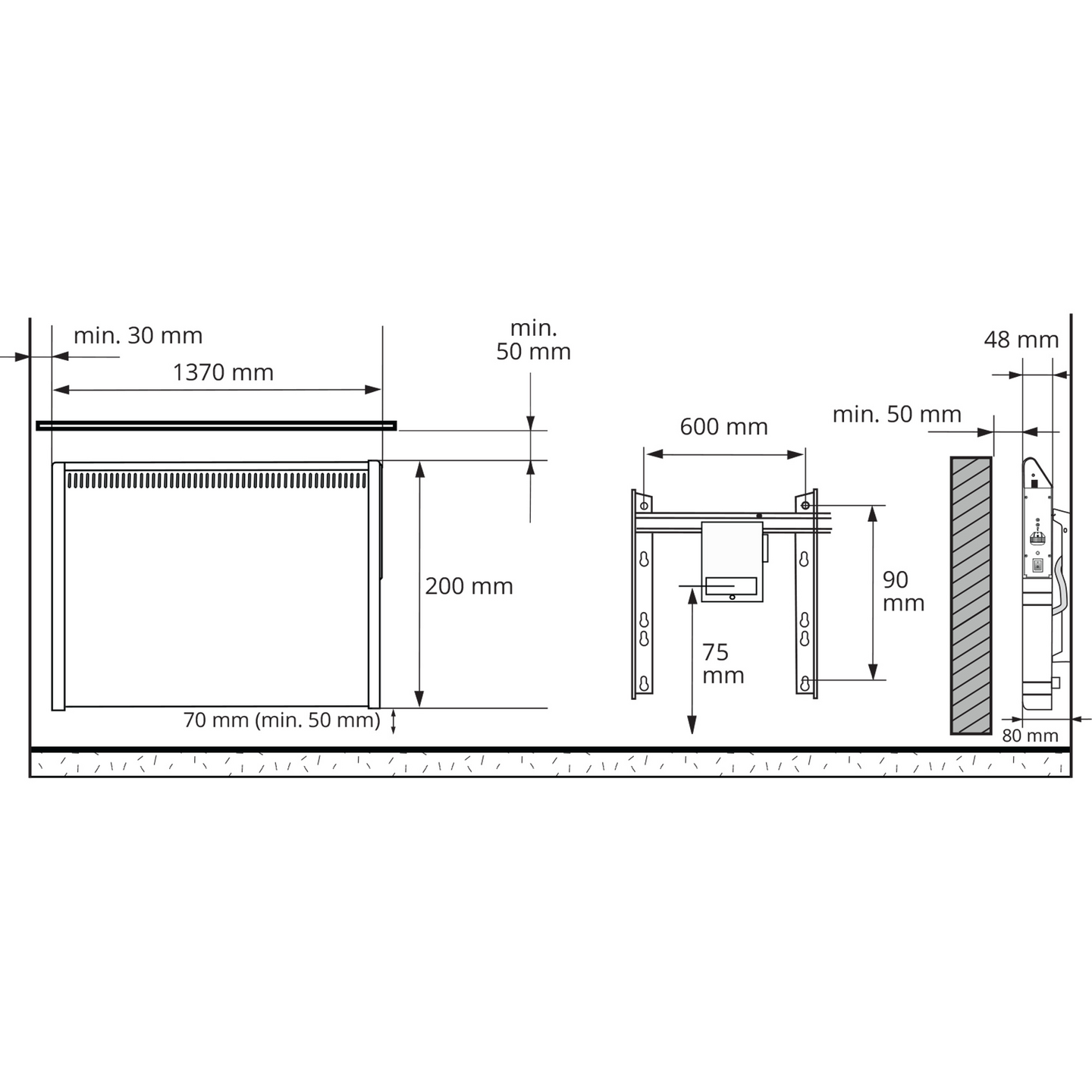 Sähkölämmitin Ensto LISTA7.0 700W