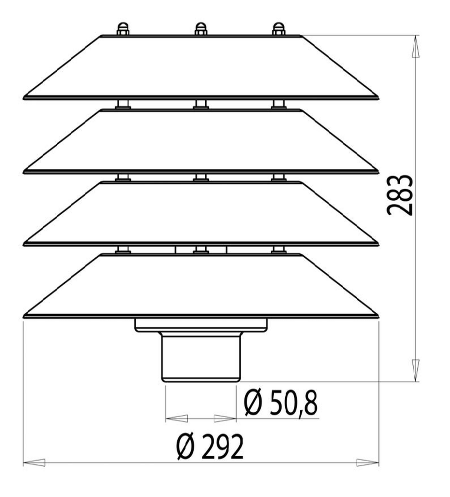 Pylväsvalaisin Ensto Käpy AT101ALAP 60W pronssi