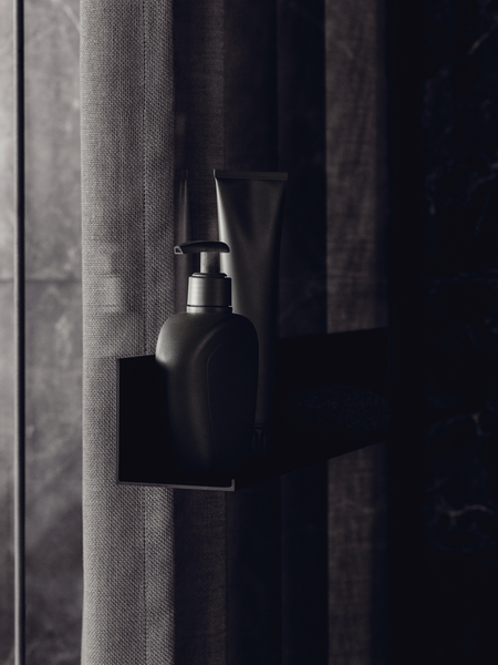 GARDINSKENA SVEDBERGS LANGFOSS SVART, MATT 90X7X1,5CM