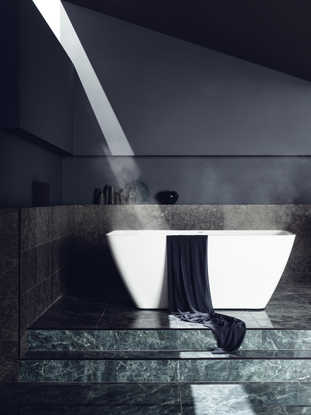 GARDINSKENA SVEDBERGS LANGFOSS SVART, MATT 90X7X1,5CM