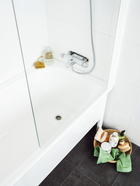 BADKAR SVEDBERGS EMALJ 160X70 INKL, STÄLLNING, FAST HALVFRONT 3SID