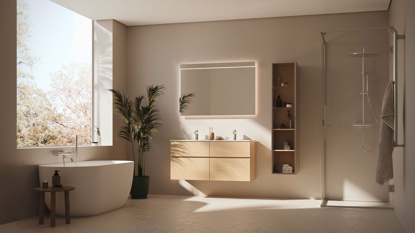 Pesuallas Svedbergs Hav 120x45 kaksoisallas valkoinen