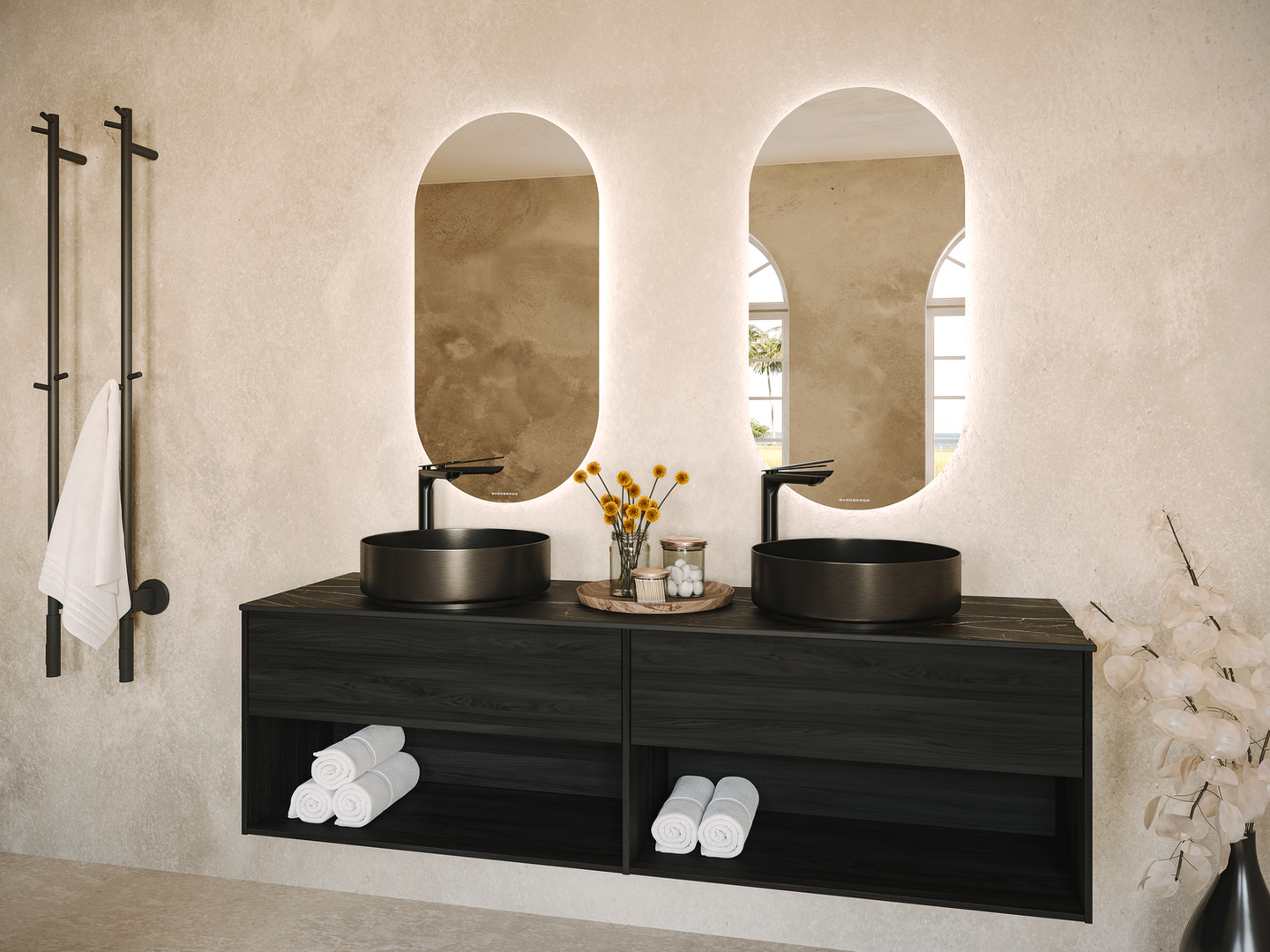 SPEGEL SVEDBERGS VALJE OVAL LED, 45X90X2,5CM