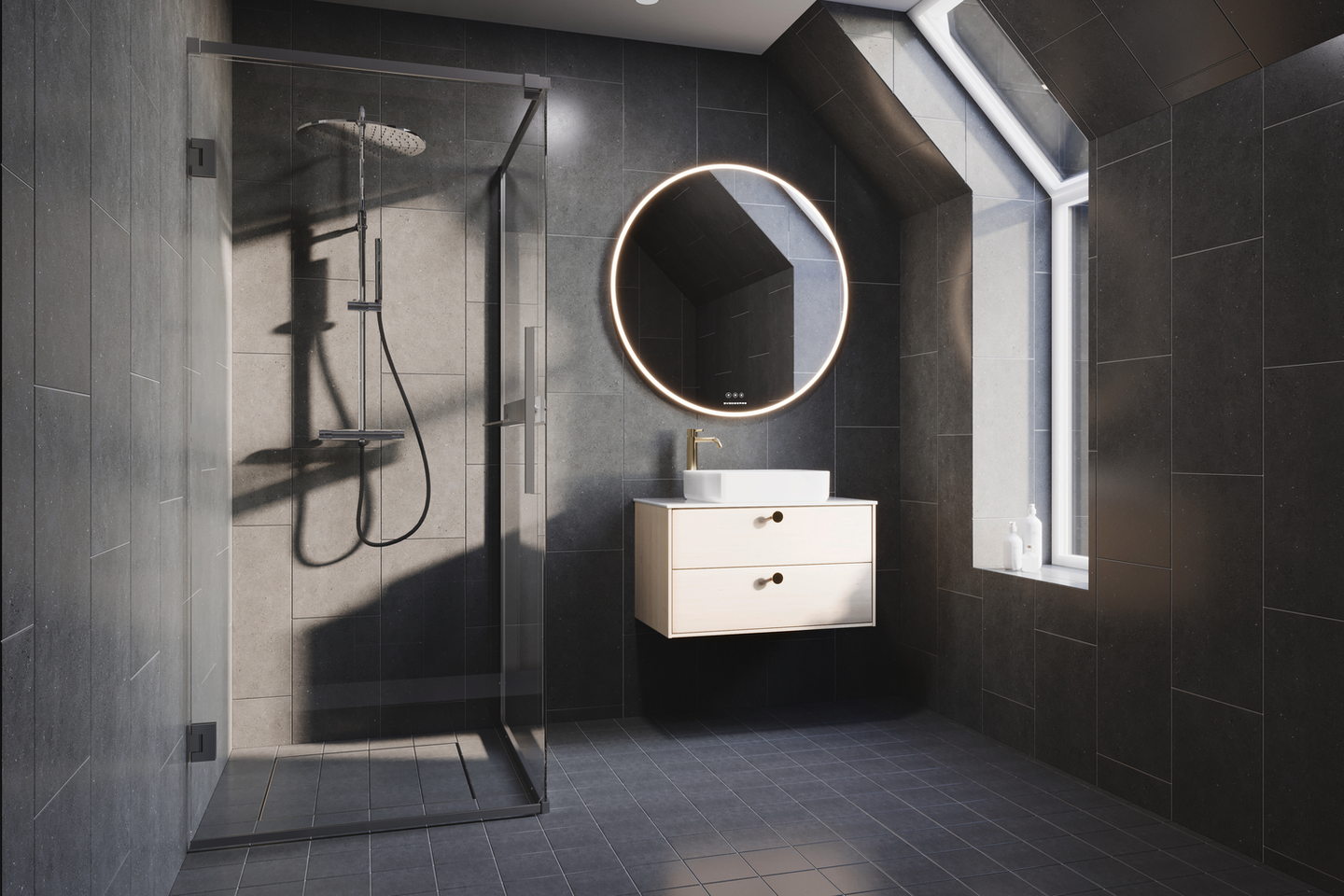 TVÄTTSTÄLLSSKÅP SVEDBERGS EPOS PLAN VIT ASK 2LÅD 80X45,3X45CM