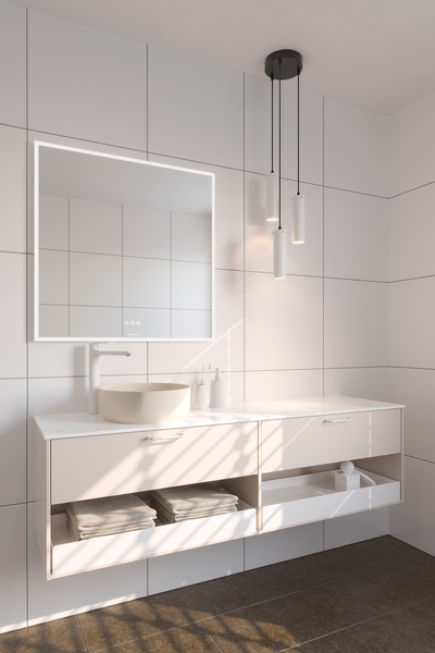 TVÄTTSTÄLLSSKÅP SVEDBERGS EPOS PLAN VIT 1+1L ÖPPEN 159X45,3X45CM