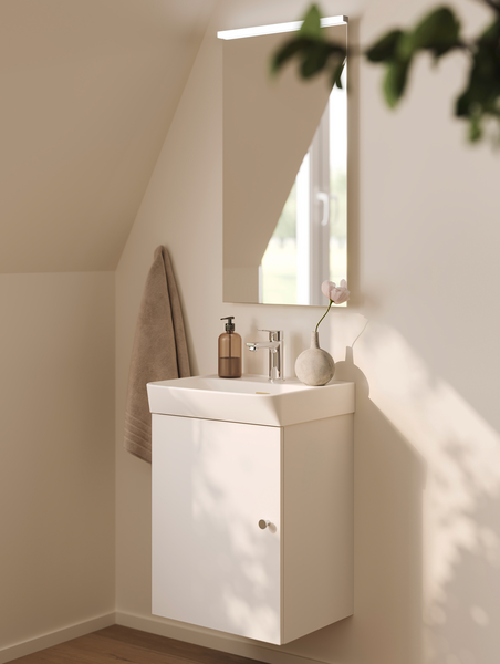 TVÄTTSTÄLLSSKÅP SVEDBERGS BLOC PLAN VIT 1DÖRR 45X57X35CM