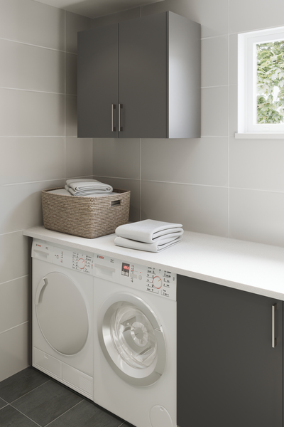 STOMME SVEDBERGS VÄGGSKÅP TVÄTT&TORK VIT 2HYLL 50X68X33CM