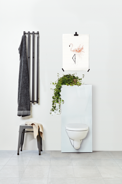 WC SVEDBERGS FIXTUR GLASBOX VIT 120MM