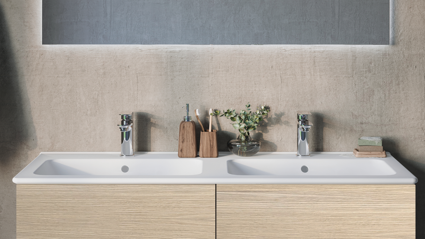 TVÄTTSTÄLLSSKÅP SVEDBERGS POEM PROFIL PUR EK 4LÅD INTHT 120X57X45CM