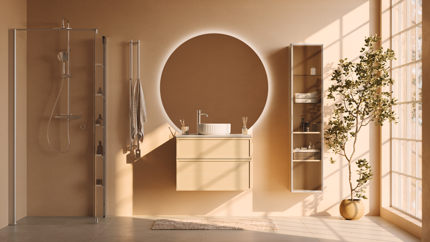 SPEGEL SVEDBERGS VALJE RUNDAD LED 120X3,2X112CM