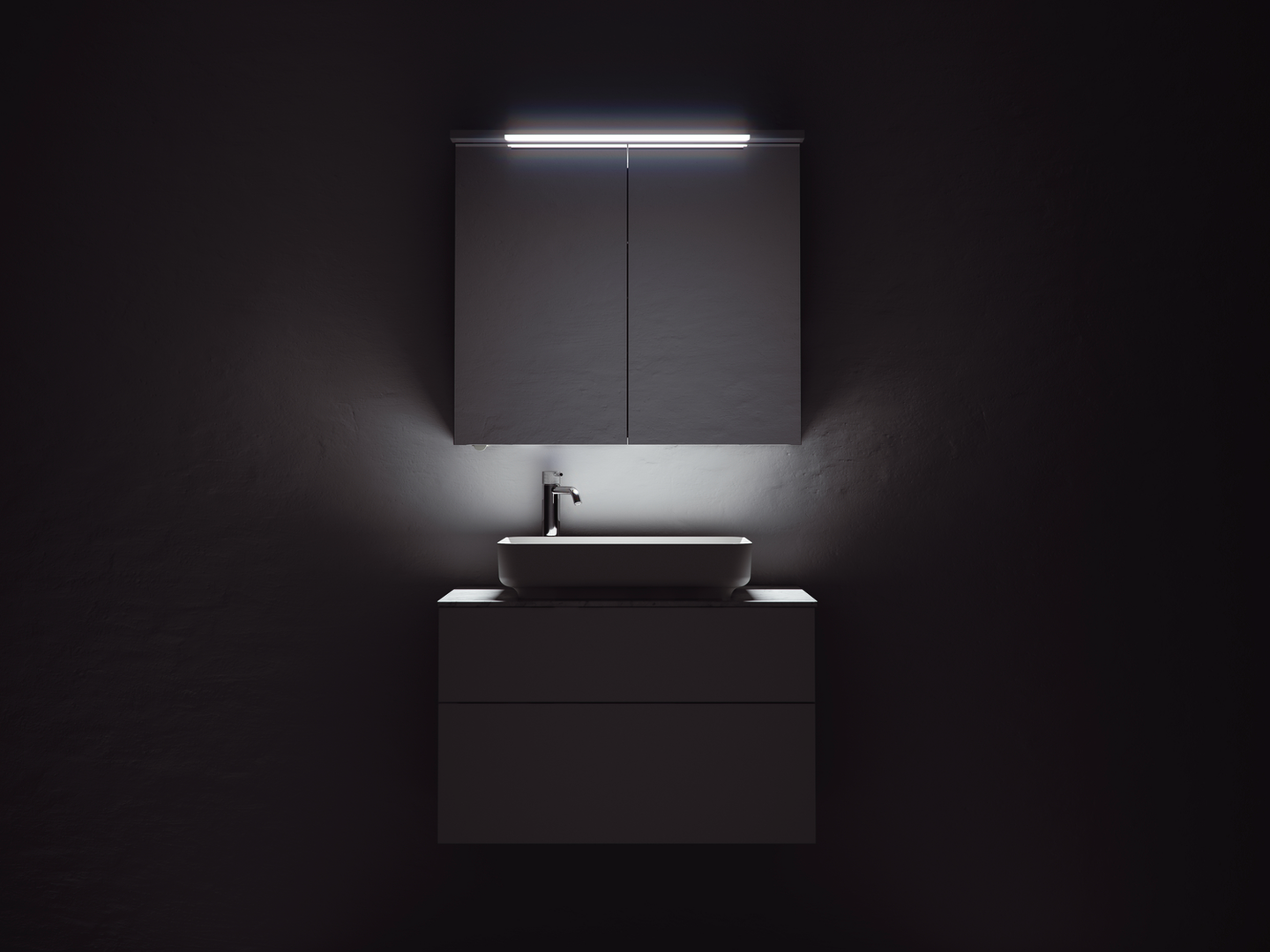 SPEGELSKÅP SVEDBERGS SKURU VIT LED EL, 2HYLL TVLJ 81X21X72,5CM