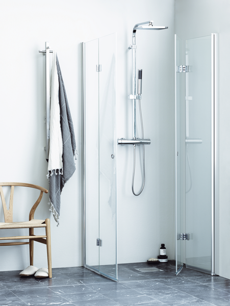 HÖRNDUSCH SVEDBERGS SKOGA VIKBAR ALU BLANK KLGL INTHT 80X80X198CM