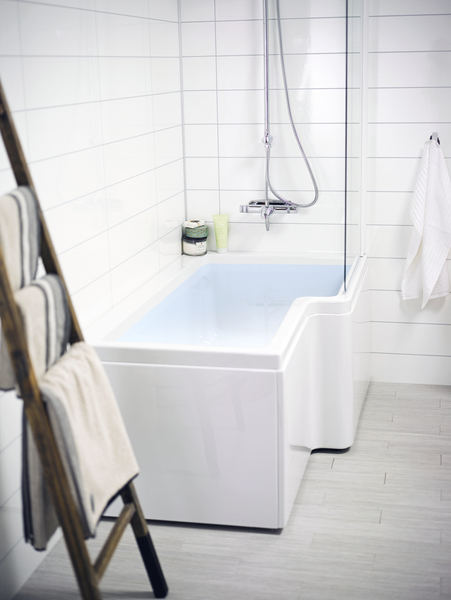 DUSCHBADKAR SVEDBERGS TORNE VIT HÖGER FRONT 150X70/85X60CM