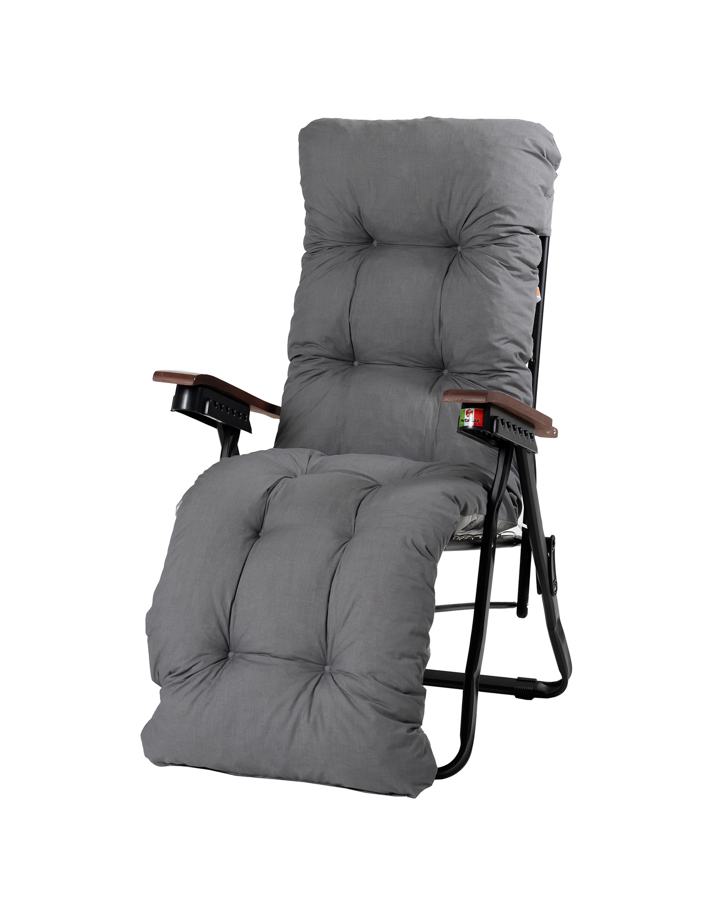 Baden baden -tuoli Varax mustalla rungolla sis. pehmuste 60B harmaa