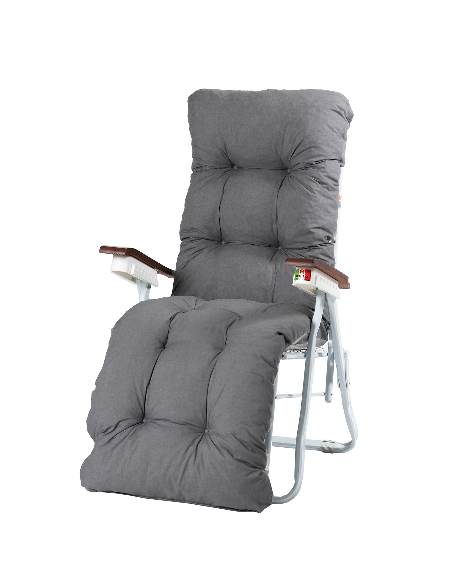 Baden baden -tuoli Varax valkoisella rungolla sis. pehmuste 60B harmaa