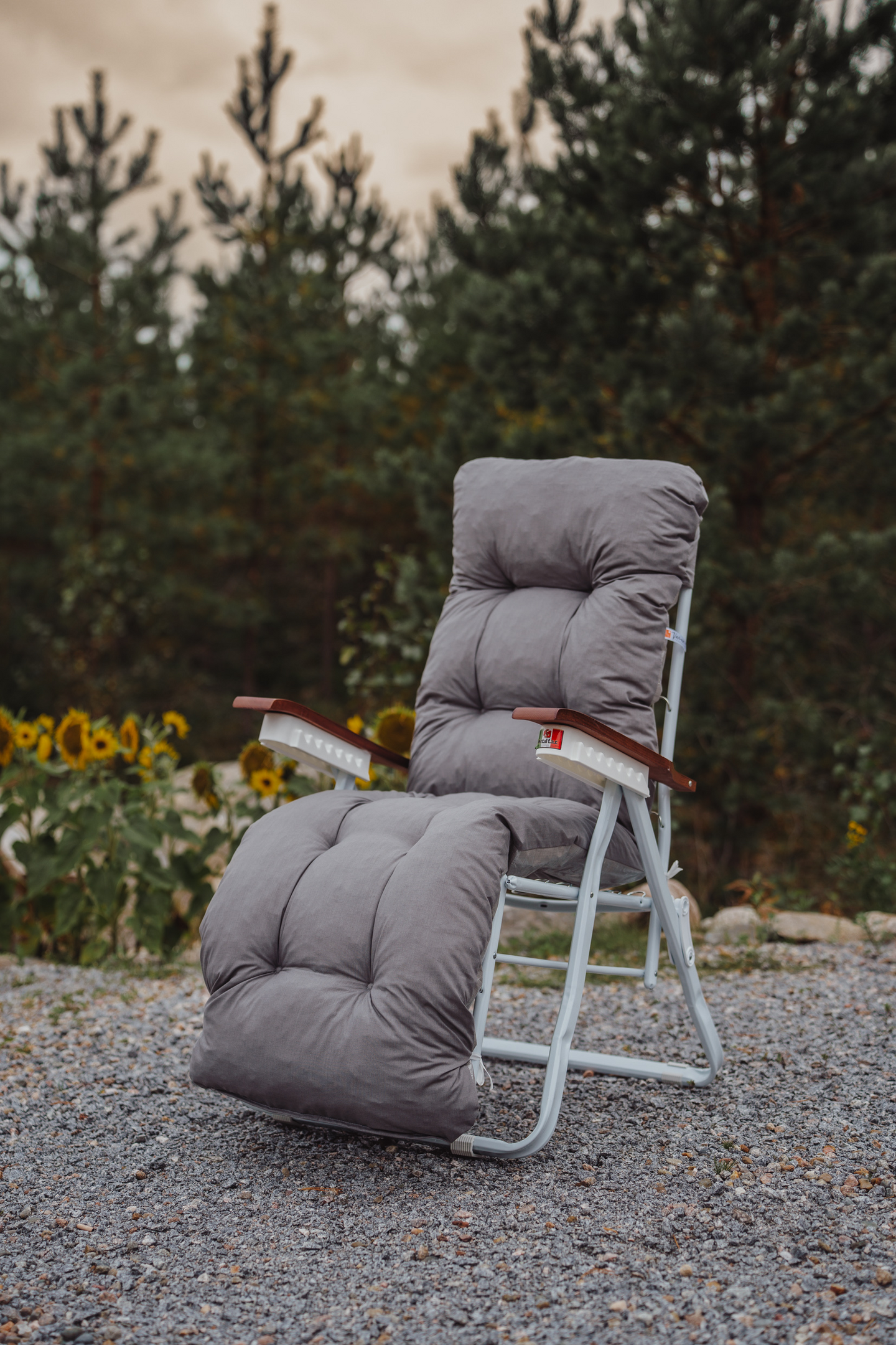 Baden baden -tuoli Varax valkoisella rungolla sis. pehmuste 60B harmaa