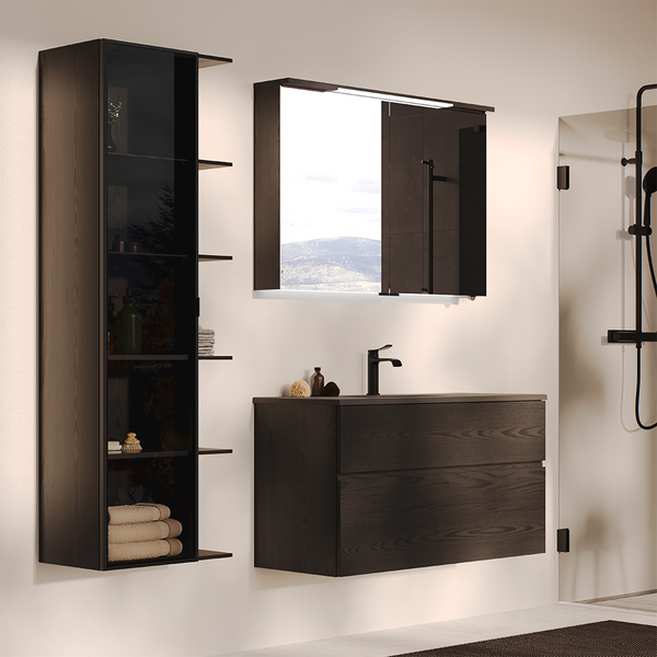 TVÄTTSTÄLL SVEDBERGS SEL SVART MATT, 101X15X46CM