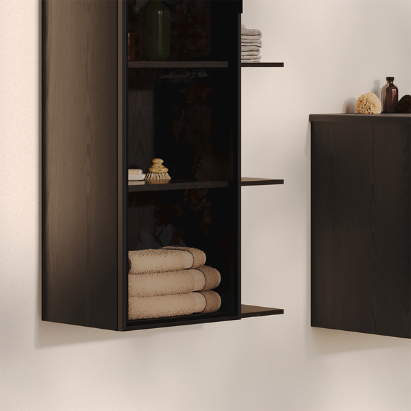 HÖGSKÅP SVEDBERGS FRI FÖRVARING BRUN ASK, 15X33X160CM