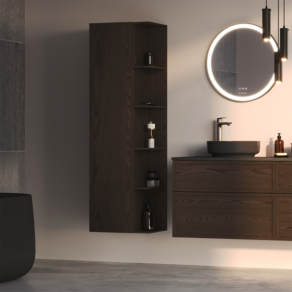 HÖGSKÅP SVEDBERGS FRI FÖRVARING BRUN ASK, 15X33X160CM