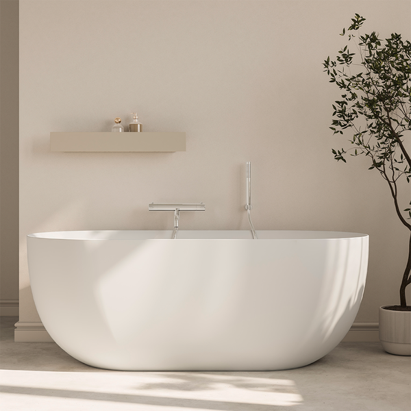 LUCITEBADKAR SVEDBERGS VAULEN VIT MATT, VÄGGFRISTÅENDE 160X59X75CM