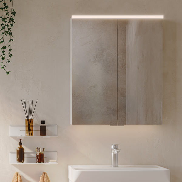 Peilikaappi Svedbergs Bloc 60 valkoinen LED