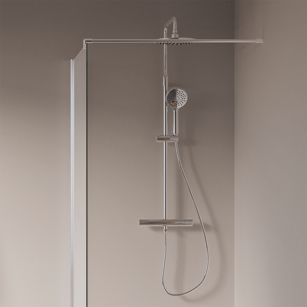 Suihkuseinä Svedbergs Skoga kiinteä 70x198 alumiini matta/kirkas lasi