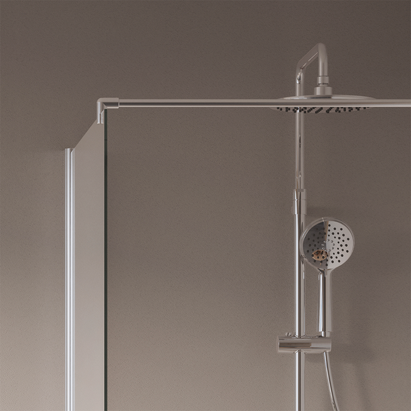 Suihkuseinä Svedbergs Skoga kiinteä 70x198 alumiini matta/kirkas lasi