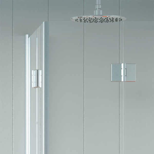 HÖRNDUSCH SVEDBERGS SKOGA VIKBAR ALU, BLANK KLGL INTHT 90X90X198CM