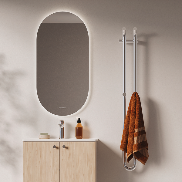 SPEGEL SVEDBERGS VALJE OVAL LED, 45X90X2,5CM