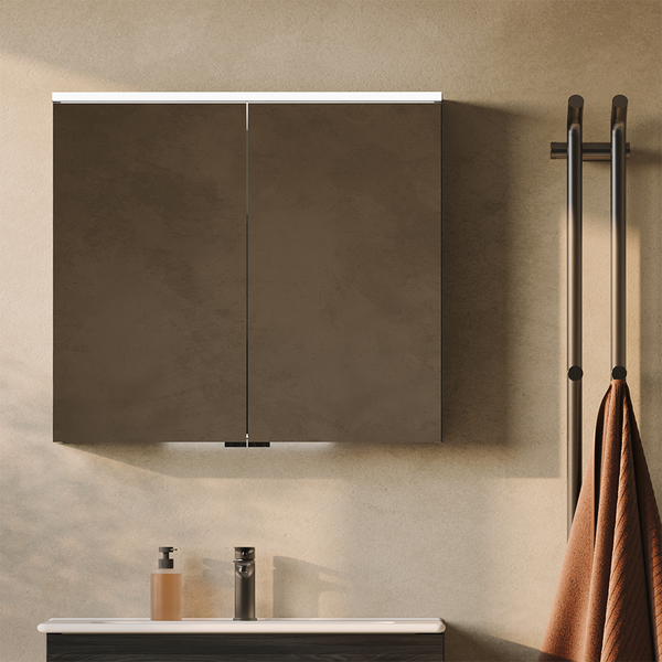 Peilikaappi Svedbergs Sarek 80 musta saarni pesuallasvalo