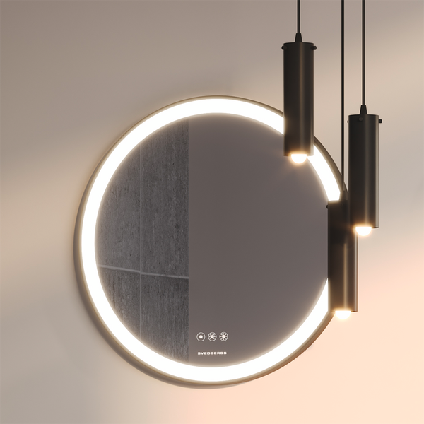 Peili Svedbergs Ista pyöreä 60 kehys LED