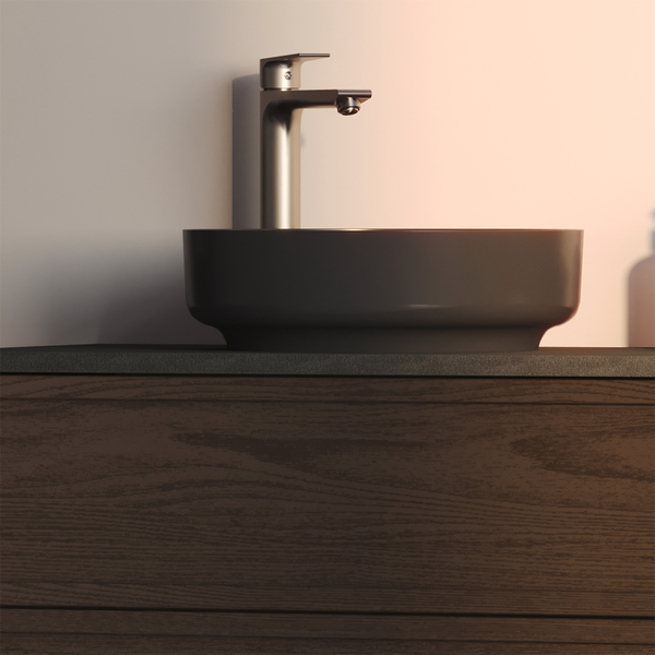 Allaskaappi Svedbergs Poem 160x45 tumma saarni 4 laatikkoa kehys push open