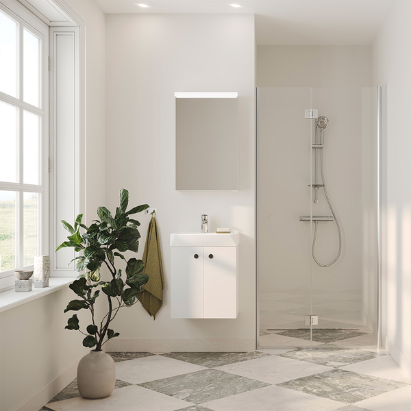 Suihkuseinä Svedbergs Skoga taitettava 67x198 kiiltävä/kirkas lasi rengasvedin