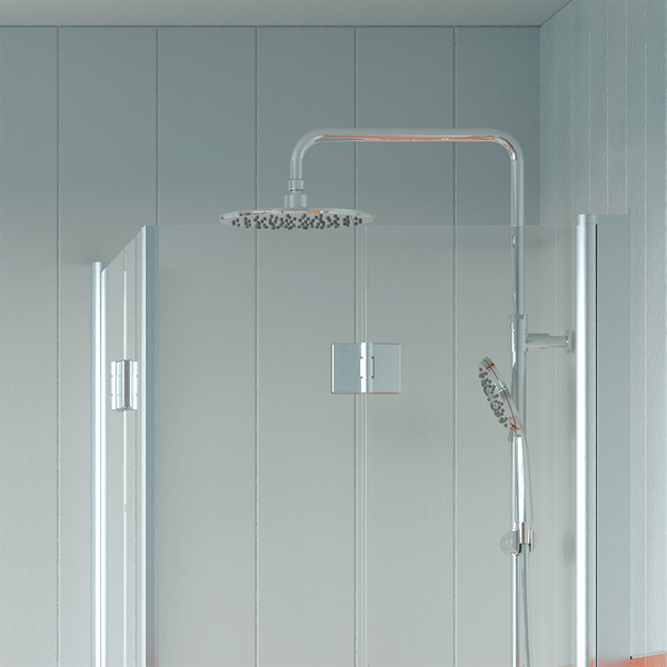 Suihkukulma Svedbergs Skoga taitettava 80x80x198 kiilt/kirkas lasi rengasvedin