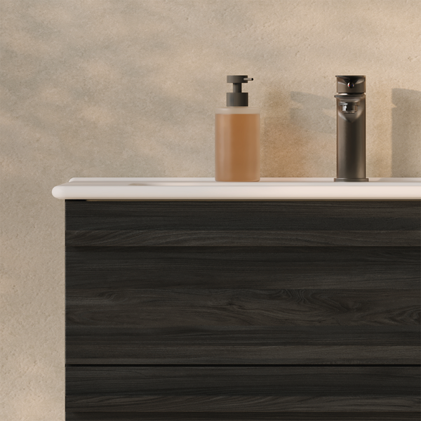 Allaskaappi Svedbergs Poem 160x45 musta saarni 4 laatikkoa vedinlista