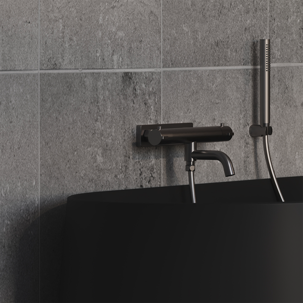 LUCITEBADKAR SVEDBERGS AUREN SVART MATT, VÄGGFRISTÅENDE 156X58X81CM