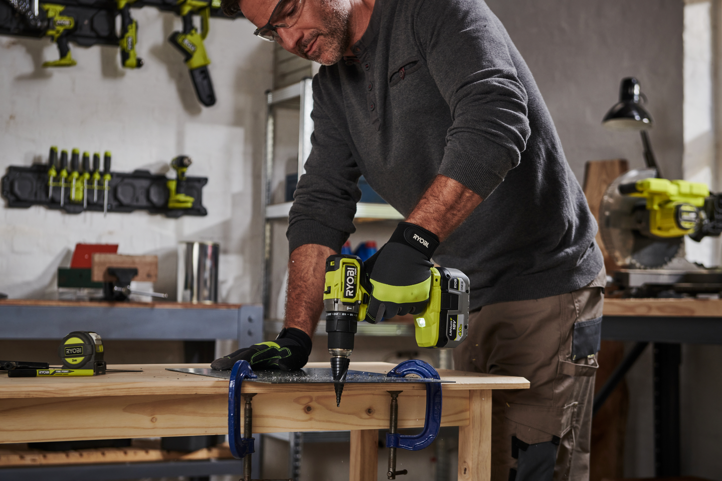 Akkuiskuporakone Ryobi RPD18C1-242S 18V ONE+ HP 4,0+2,0Ah