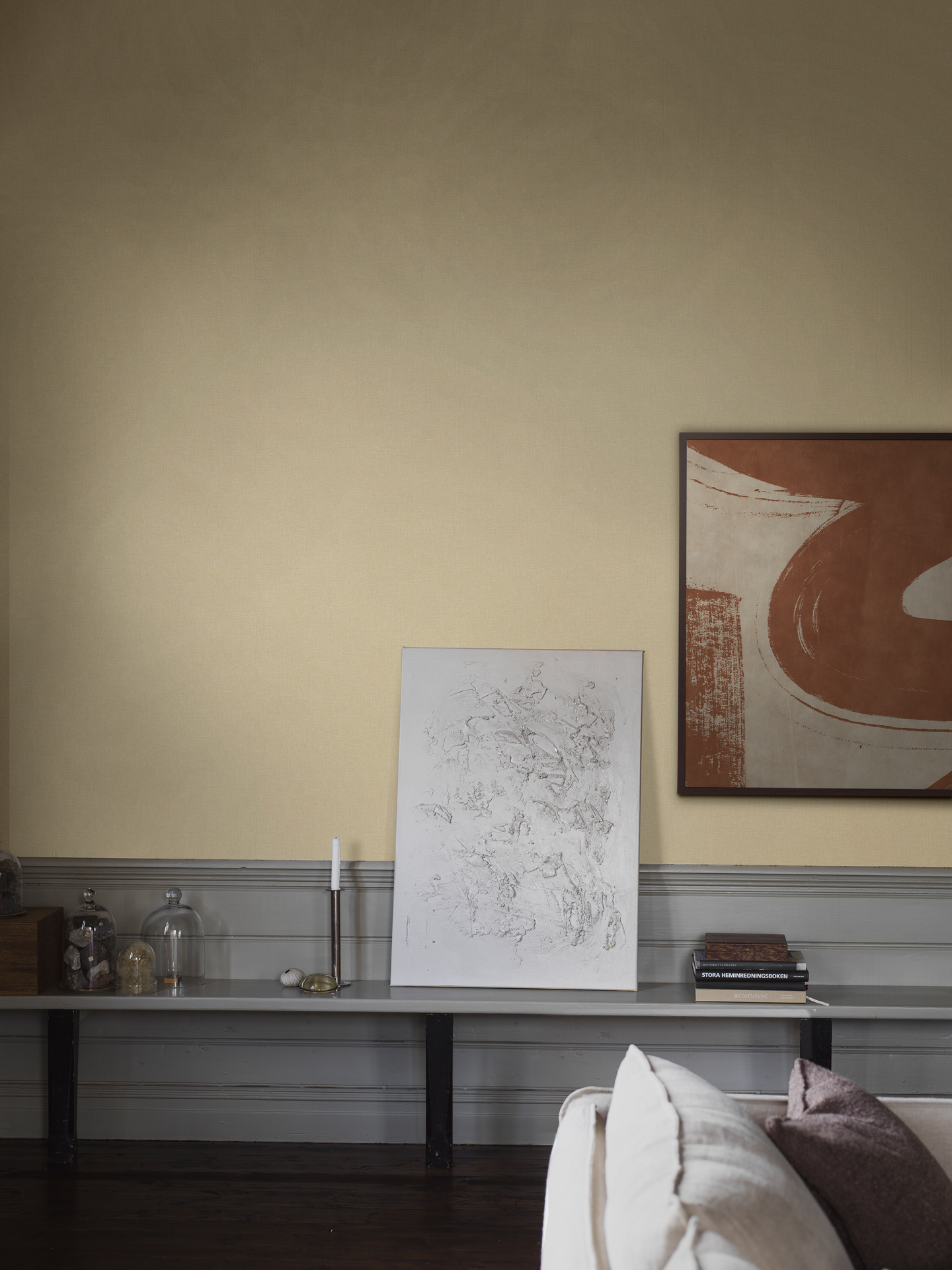 Kuitutapetti Boråstapeter Shades 6126 Canvas Yellow 10,05m