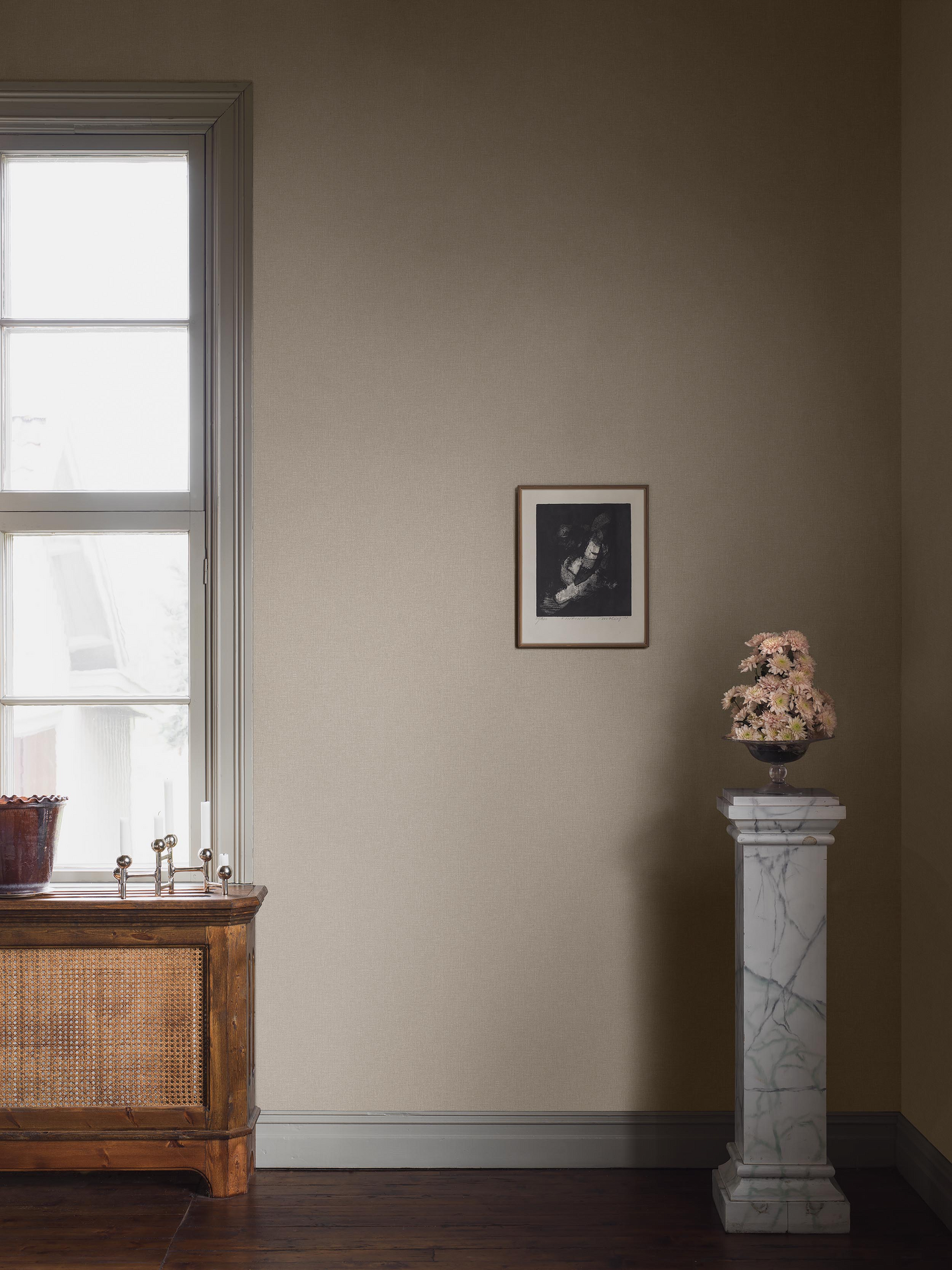 Kuitutapetti Boråstapeter Shades 6121 Canvas Walnut 10,05m