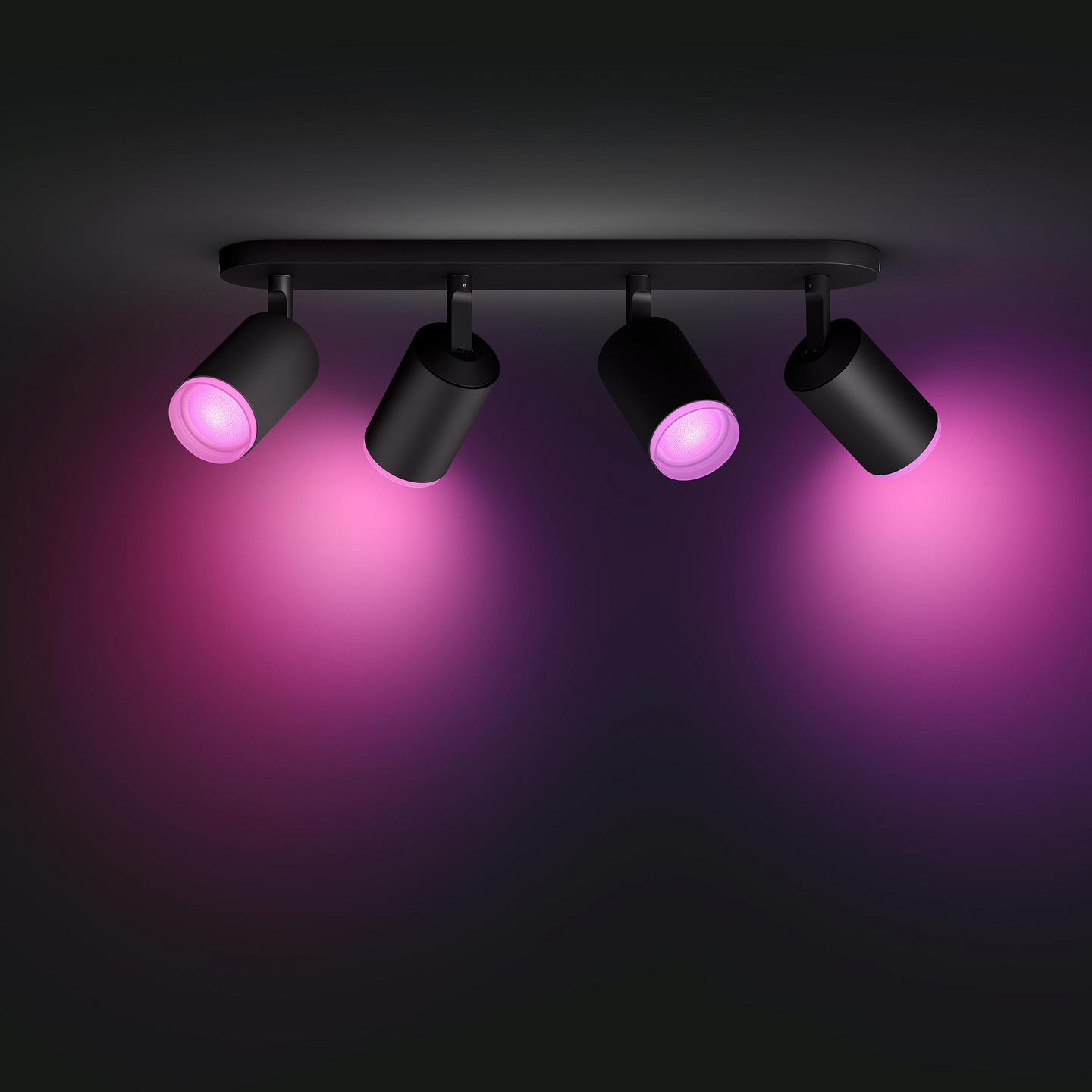 Kohdevalaisin Philips Hue Fugato Musta 4x4.2W 1400 LM - 1600 LM 2000-6500K