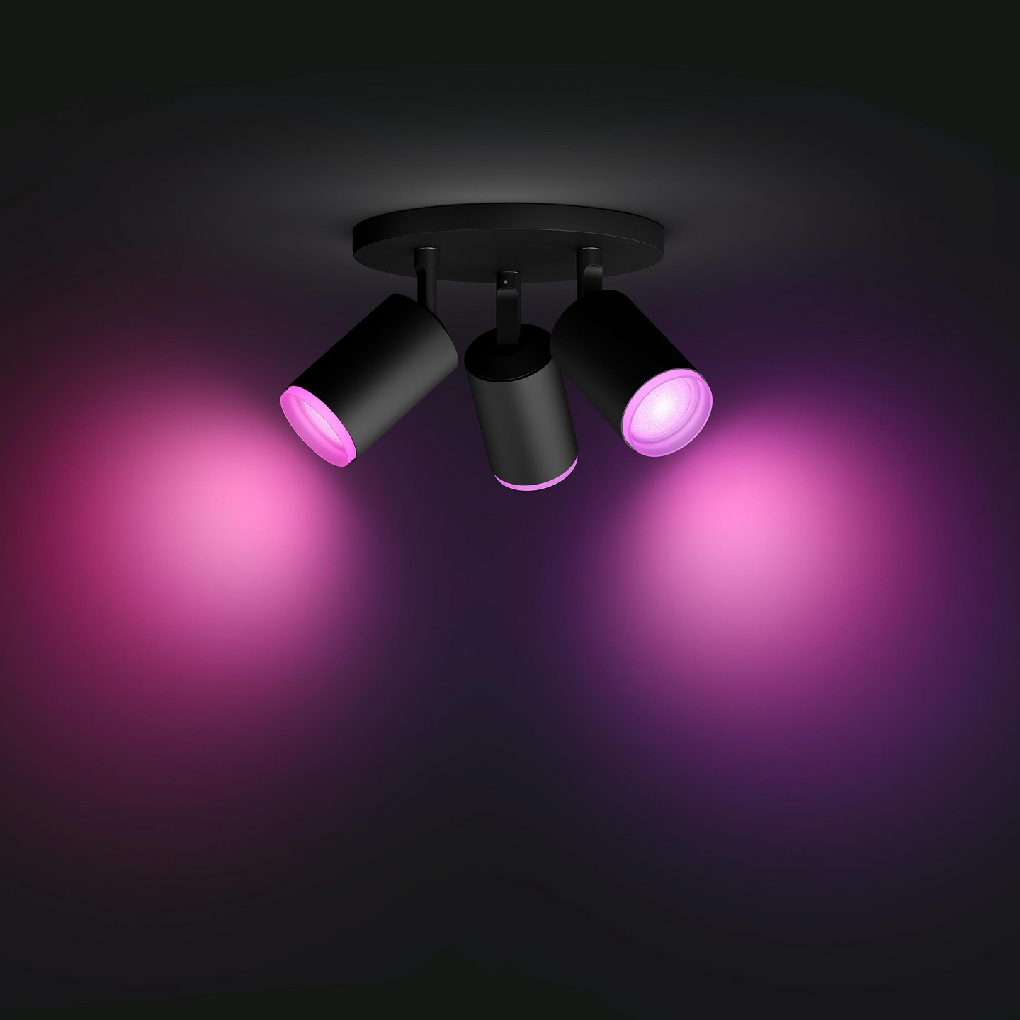 Kohdevalaisin Philips Hue Fugato Musta 3x4.2W 1050 LM - 1200 LM 2000-6500K