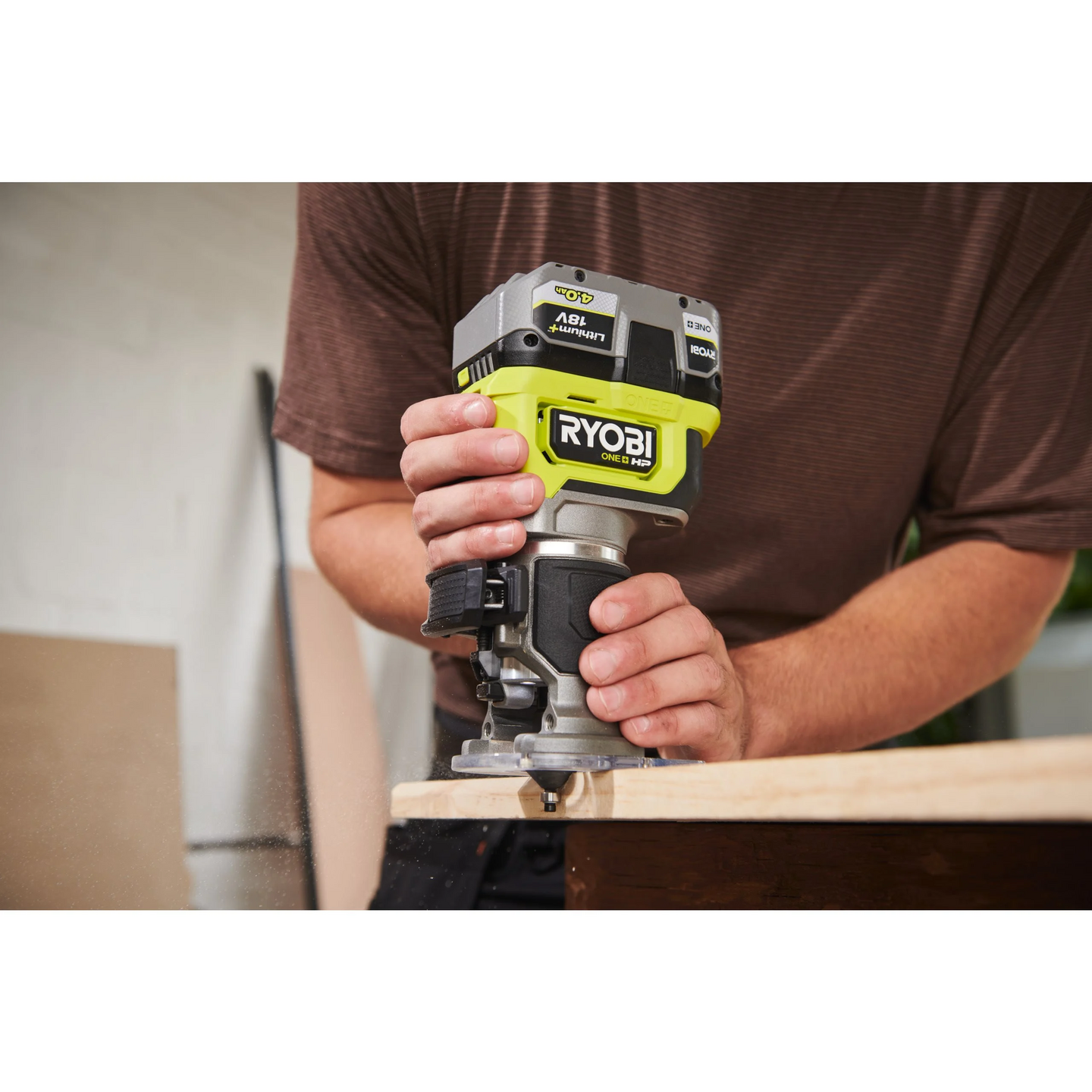 Käsijyrsin RYOBI RTR18C-0 18V ONE+ HP hiiliharjaton moottori ei akkua