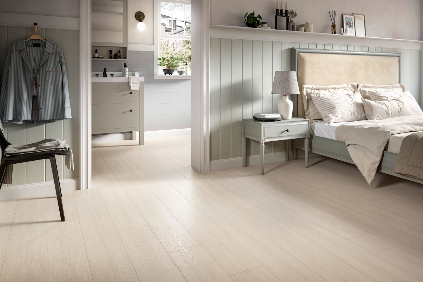 Laminaatti Egger Pro Aqua+ EL2150 8mm KL32 V4 White Casella Oak 1,99m²