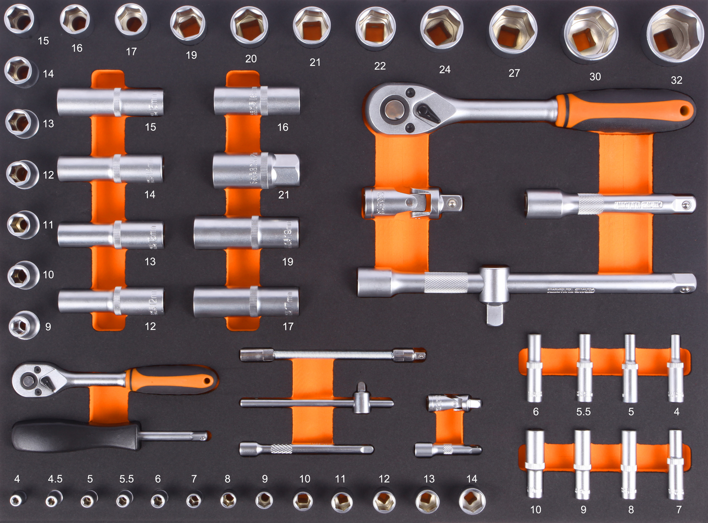 Työkaluvaunu työkaluilla 107-osainen